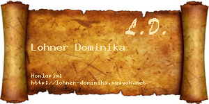 Lohner Dominika névjegykártya